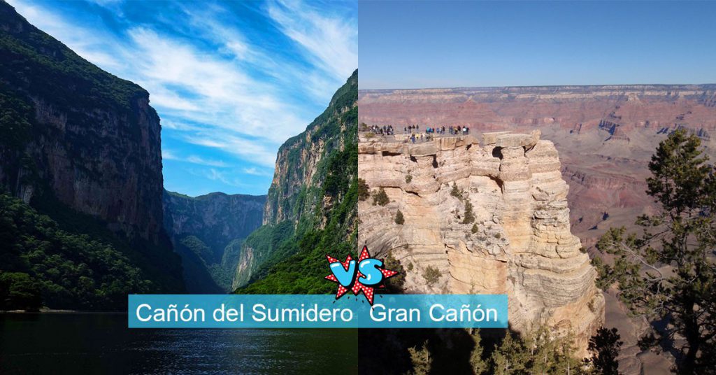 10.- Cañón del Sumidero, México vs Gran Cañón del Colorado, Estados Unidos: Quizás esta si se encuentra muy reñida, ya que ambas formaciones albergan características y paisajes únicos e inigualables ¿Con cuál te quedas?