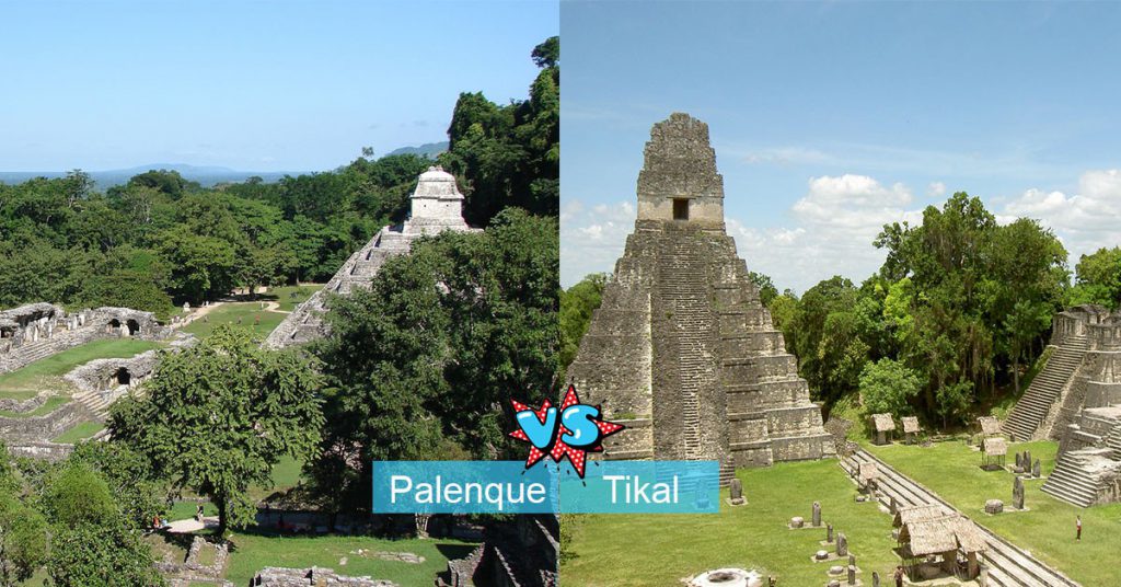 9.- Palenque, México vs Tikal, Guatemala: Erigidas en medio de la selva, ambas ciudades te ofrecerán cientos de aventuras a través de cada uno de sus construcciones, templos y demás atracciones; conócelas.