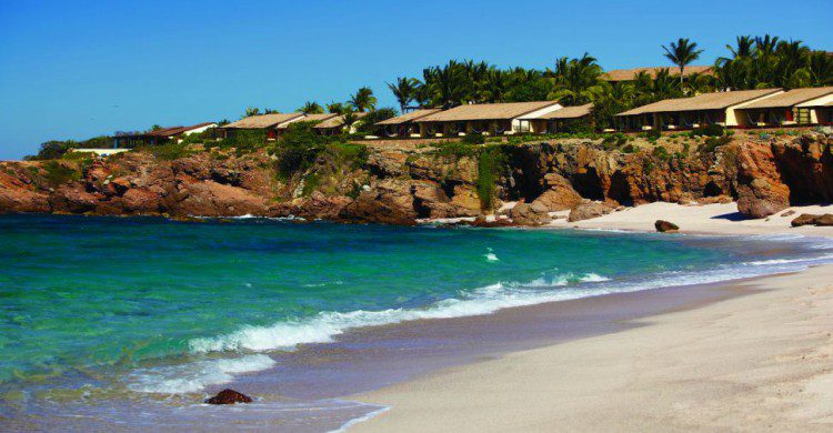 Playa de Punta Mita en Riviera Nayarit de tarde 