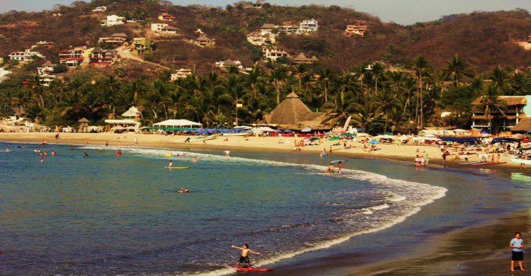 Playa de Sayulita por la tarde