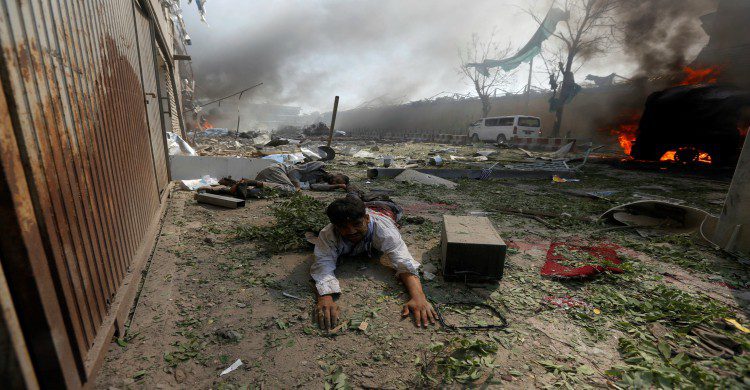 Kabul, Afganistán actualmente en guerra lesionados