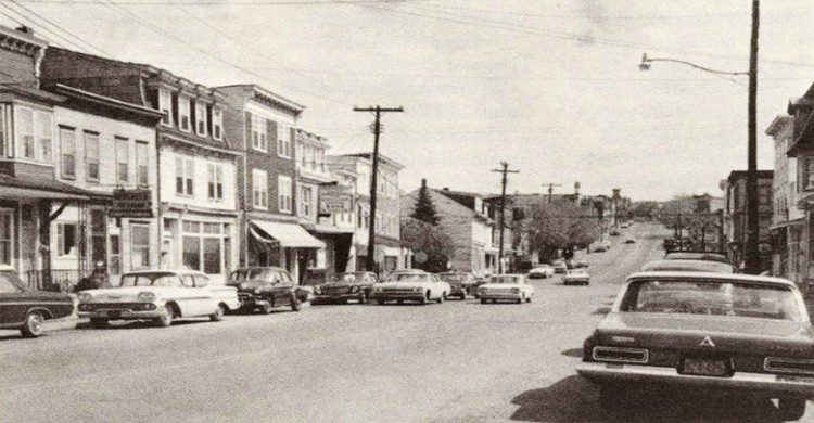 Centralia, Pennsylvania en 1962 blanco y negro