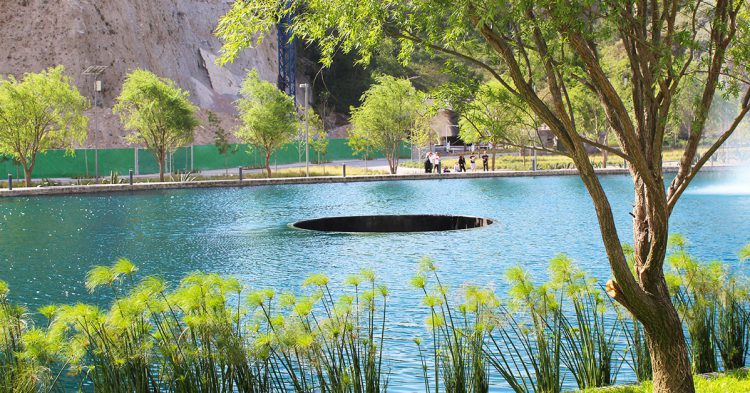 Lago en el parque.